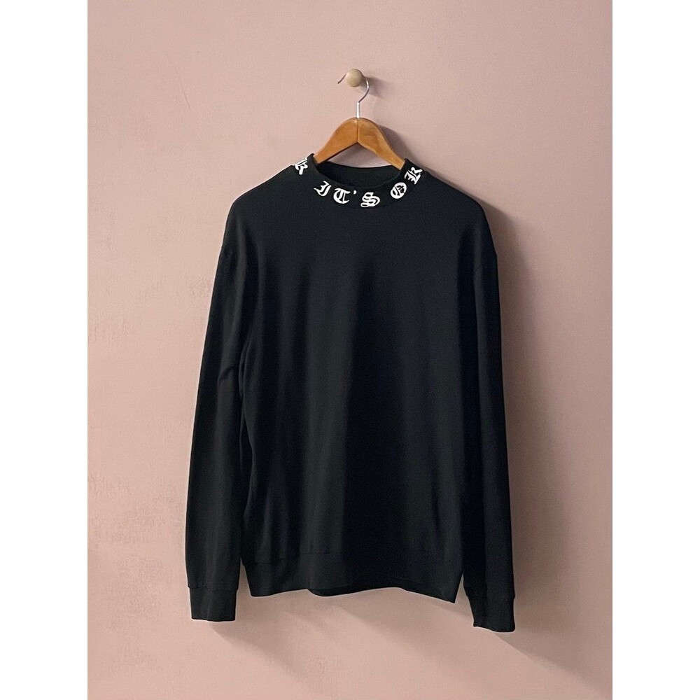 SHEIN Black Mock Neck Long Sleeve Top Size XL